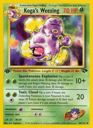Koga's Weezing (G2-050) (1st Edition)