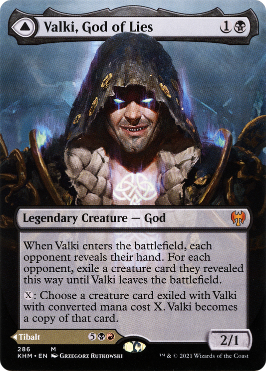 Valki, God of Lies // Tibalt, Cosmic Impostor (KHM-286) (Borderless) (Foil)