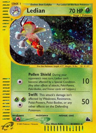 Ledian (H14) (SK-H14) (Holofoil)
