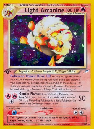 Light Arcanine (N4-012) (1st Edition Holofoil)