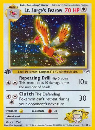Lt. Surge's Fearow (G1-007) (1st Edition Holofoil)