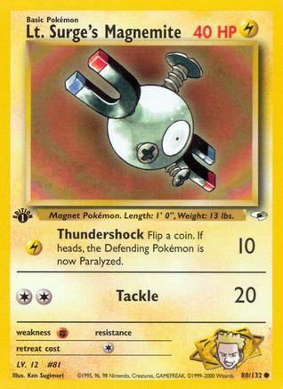 Lt. Surge's Magnemite (80) (G1-080) (Unlimited)
