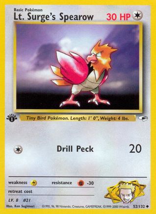 Lt. Surge's Spearow (52) (G1-052) (Unlimited)