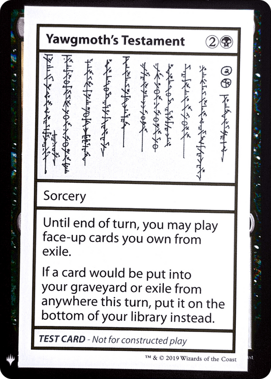 Yawgmoth's Testament (CMB1-052)