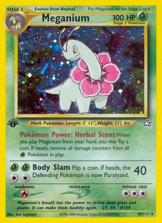 Meganium (10) (N1-010) (1st Edition Holofoil)
