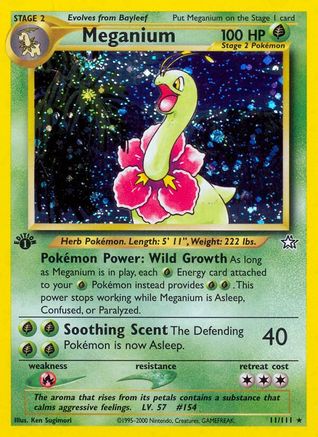 Meganium (11) (N1-) (1st Edition Holofoil)