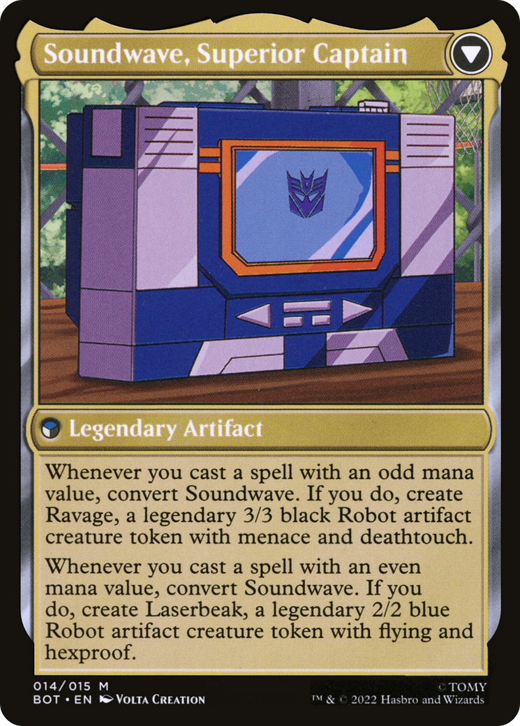 Soundwave, Sonic Spy // Soundwave, Superior Captain (BOT-014) (Foil)