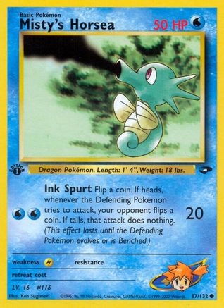 Misty's Horsea (G2-087) (1st Edition)