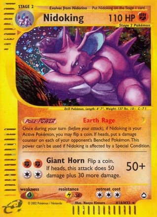Nidoking (H18) (AQ-H18) (Holofoil)