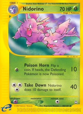 Nidorino (AQ-055) (Reverse Holofoil)
