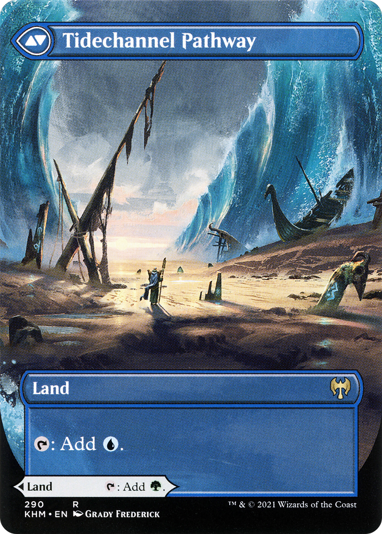 Barkchannel Pathway // Tidechannel Pathway (KHM-290) (Showcase) (Borderless) (Foil)