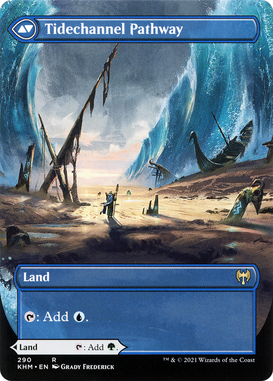 Barkchannel Pathway // Tidechannel Pathway (KHM-290) (Showcase) (Borderless) (Foil)