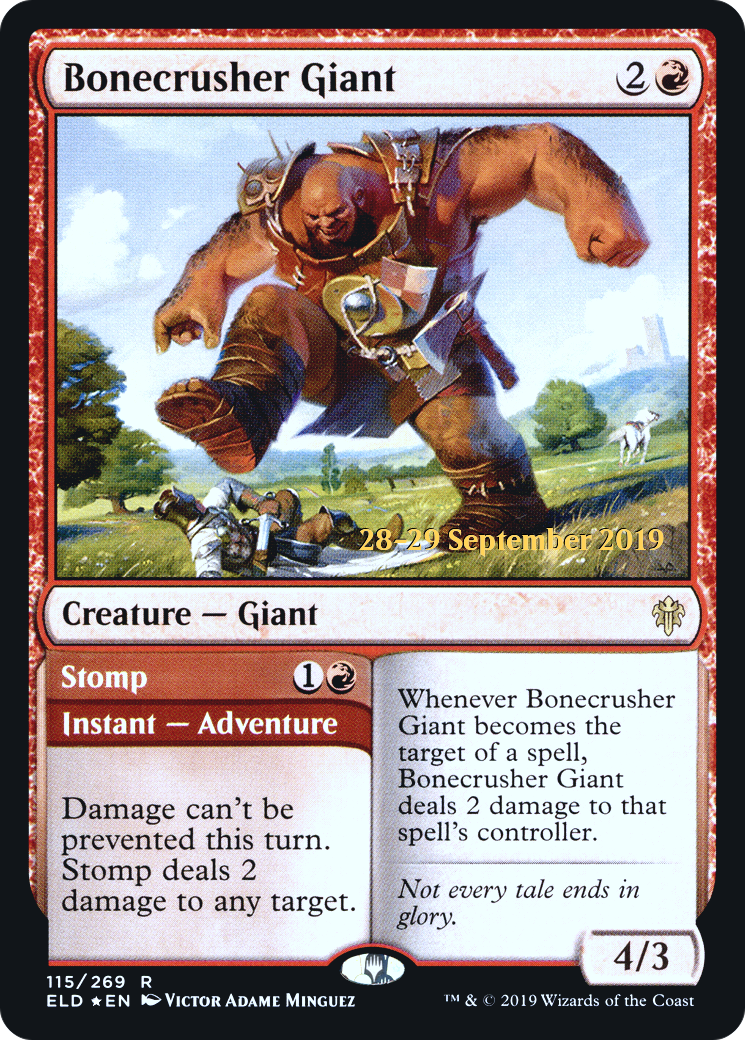 Bonecrusher Giant // Stomp (PRE-115S) (Foil)