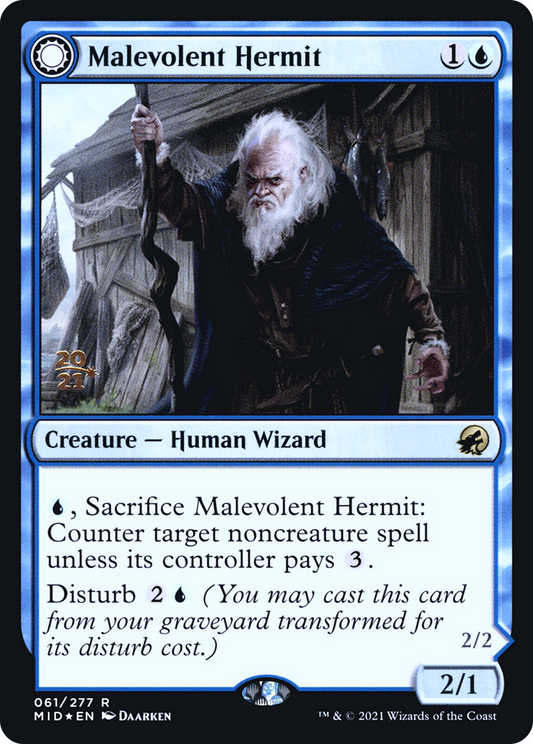 Malevolent Hermit // Benevolent Geist (PRE-61S) (Foil)