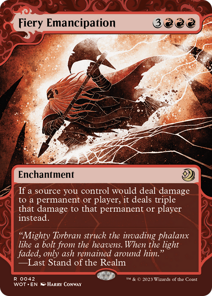 Fiery Emancipation (WOT-042) (Showcase) (Borderless) (Foil)