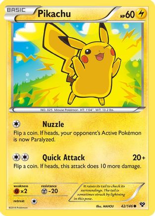Pikachu (XY-042) (Reverse Holofoil)