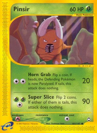 Pinsir (AQ-101) (Reverse Holofoil)