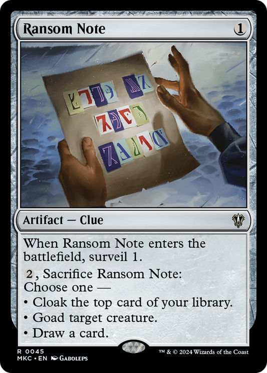 Ransom Note (MKC-045)