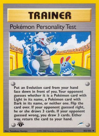 Pokemon Personality Test (N4-102) (1st Edition)