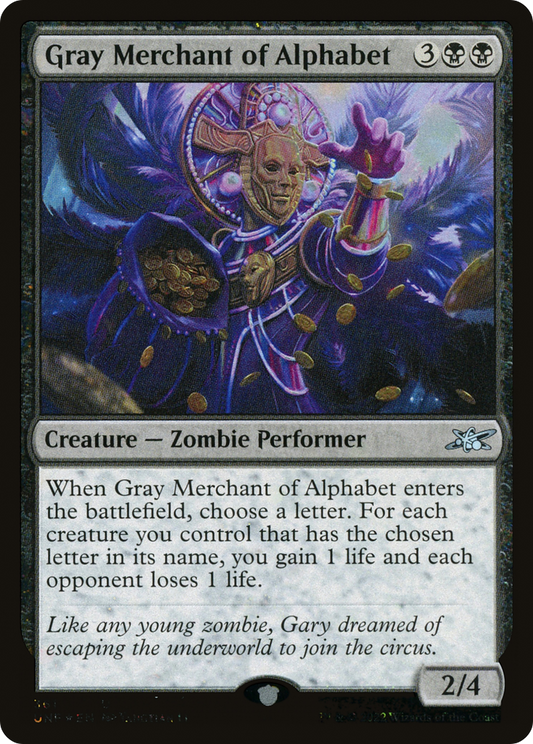 Gray Merchant of Alphabet (UNF-361) (Galaxy Foil)