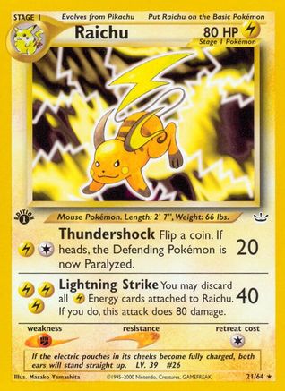 Raichu (N3-021) (1st Edition)