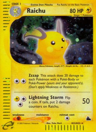 Raichu (H25) (SK-H25) (Holofoil)