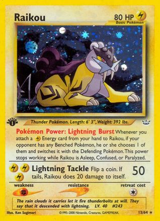 Raikou (13) (N3-013) (Unlimited Holofoil)
