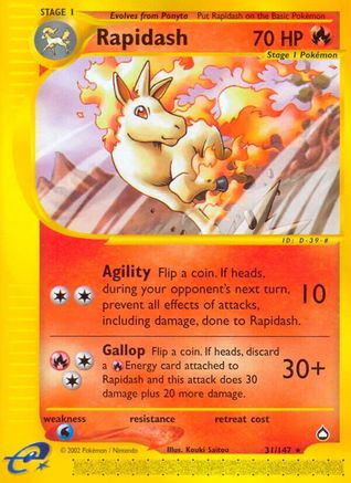 Rapidash (AQ-031) (Reverse Holofoil)
