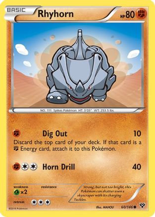 Rhyhorn (XY-) (Reverse Holofoil)
