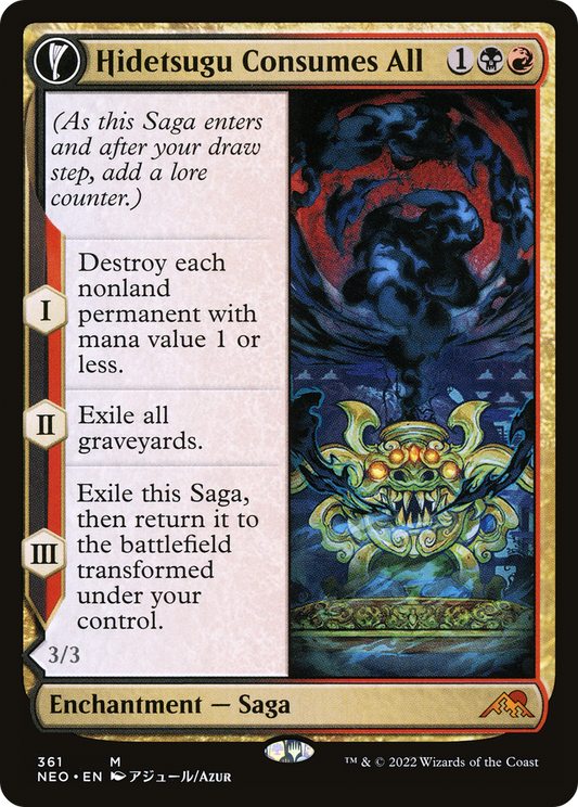 Hidetsugu Consumes All // Vessel of the All-Consuming (NEO-361) (Showcase) (Foil)