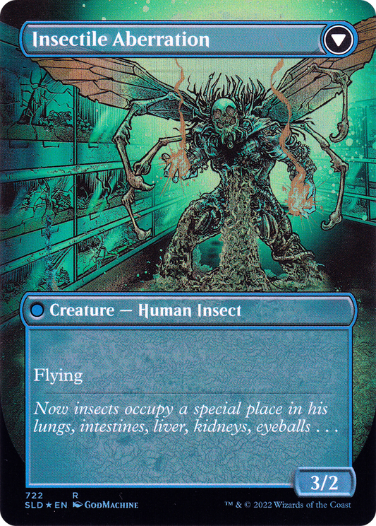 Delver of Secrets // Insectile Aberration (SLD-722) (Borderless) (Foil)