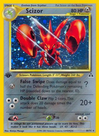 Scizor (10) (N2-010) (Unlimited Holofoil)