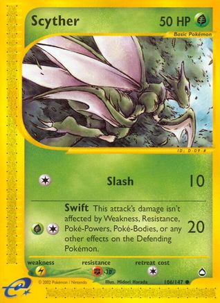 Scyther (106) (AQ-106) (Reverse Holofoil)