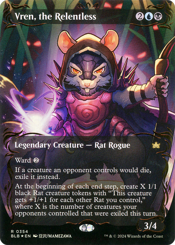 Vren, the Relentless (BLB-354) (Showcase) (Borderless) (Raised Foil)