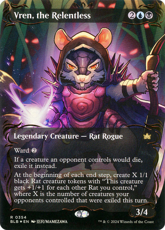Vren, the Relentless (BLB-354) (Showcase) (Borderless) (Raised Foil)