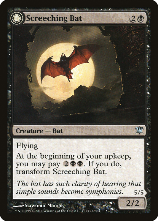 Screeching Bat // Stalking Vampire (ISD-114) (Foil)