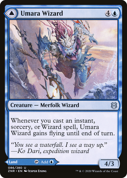 Umara Wizard // Umara Skyfalls (ZNR-086) (Foil)