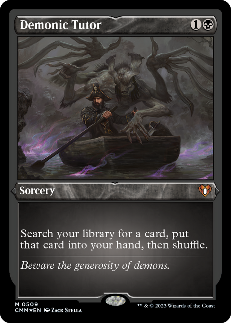 Demonic Tutor (CMM-509) (Etched Foil)
