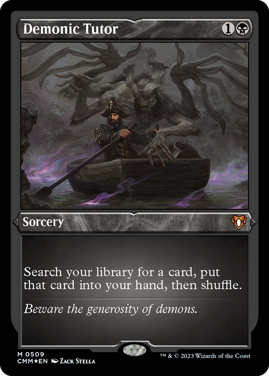 Demonic Tutor (CMM-509) (Etched Foil)