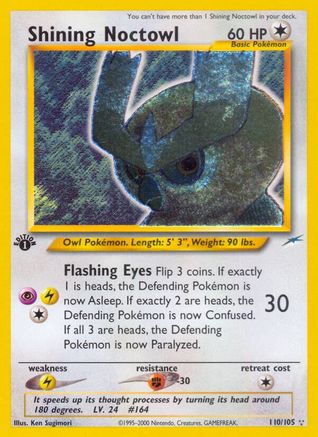 Shining Noctowl (N4-110) (1st Edition Holofoil)
