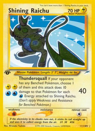 Shining Raichu (N4-111) (1st Edition Holofoil)