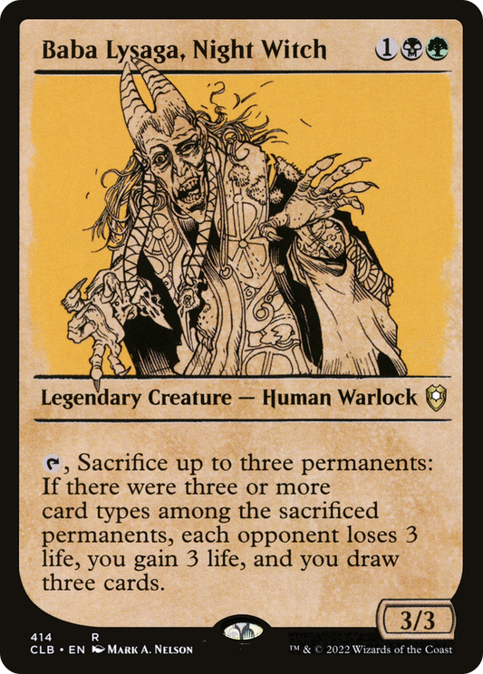Baba Lysaga, Night Witch (CLB-414) (Showcase) (Foil)