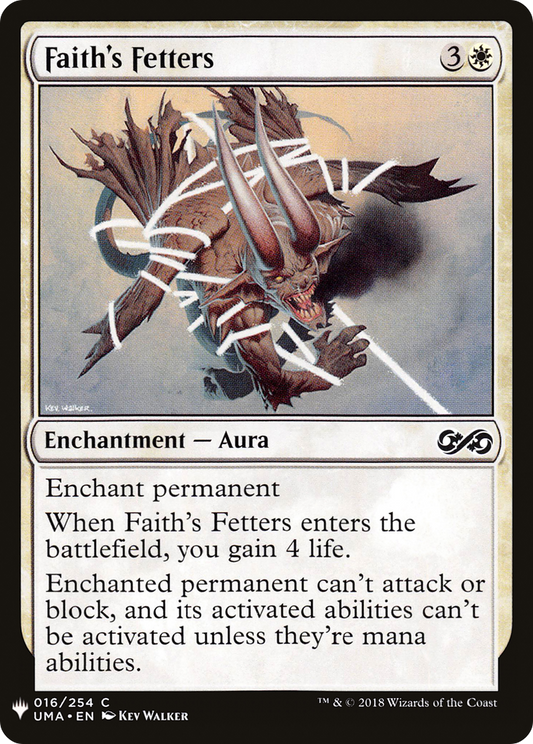 Faith's Fetters (LIST-UMA-16)