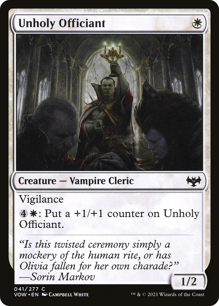 Unholy Officiant (VOW-041) (Foil)