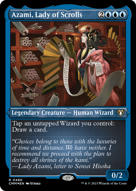 Azami, Lady of Scrolls (CMM-480) (Etched Foil)