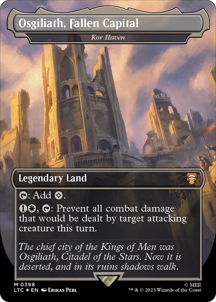 Osgiliath, Fallen Capital / Kor Haven (LTC-398) (Borderless) (Surge Foil)