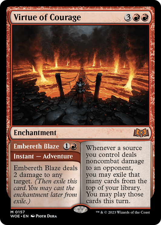 Virtue of Courage // Embereth Blaze (WOE-157) (Foil)