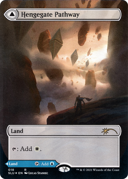Hengegate Pathway // Mistgate Pathway (SLU-018) (Showcase) (Borderless) (Foil)