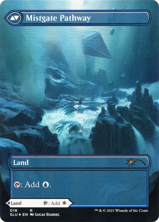 Hengegate Pathway // Mistgate Pathway (SLU-018) (Showcase) (Borderless) (Foil)