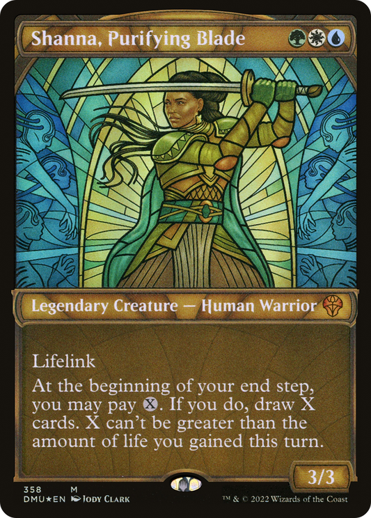 Shanna, Purifying Blade (DMU-358) (Showcase) (Textured Foil)